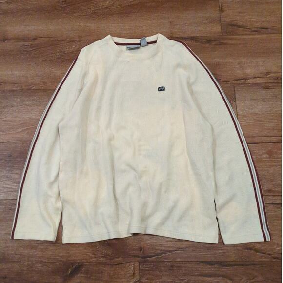 VTG Quiksilver Men's Large Ribbed Knit Sweater Striped Skate Snowboard Ski Y2K - Picture 1 of 10